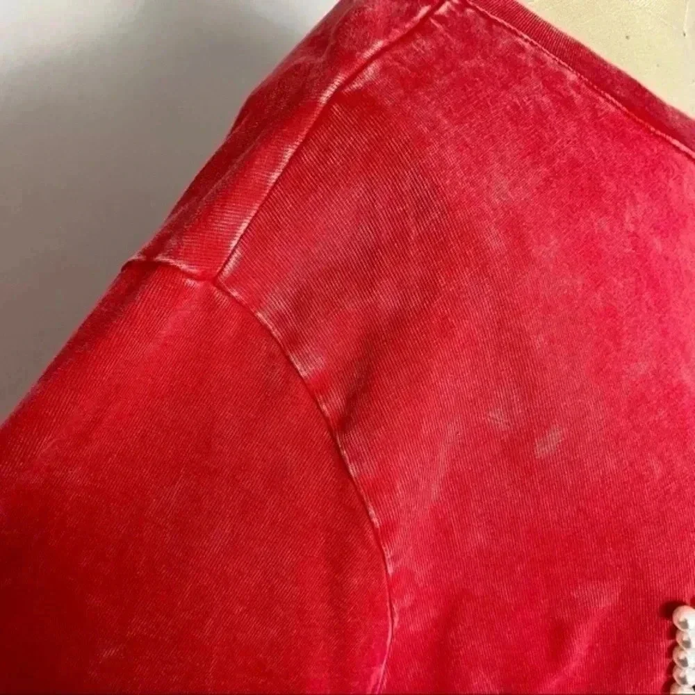 Forever 21 Acid Washed Embellished T-shirt​ - Picture 5 of 8